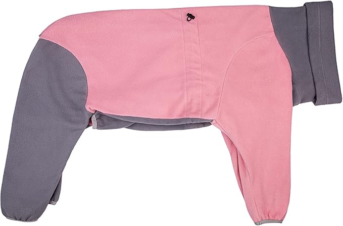 Dog Winter Coat for Large Medium Small Dogs, Warm Fleece High Collar Full Body Dog Jumpsuit Comfortable Onesie Apparel (Pink, 3X-Large)