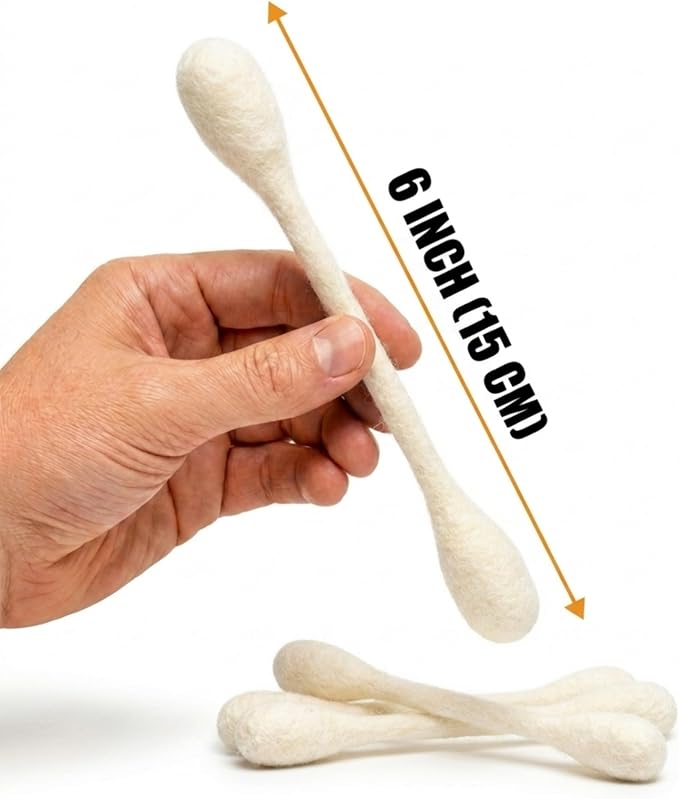 Glaciart One Swabs Cat Toys with Catnip - 12 Pk | Durable for Chew, Cute Cat Toys Interactive Kitty for Boredom, Exercise, & Play | Filled w/Organic Catnip for Anxiety & as Digestive Aid | Gift Idea