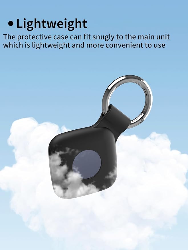 Case for UGREEN Tracker Tags, Shockproof Silicone Cover. | Shockproof & anti - slip, protects against scratches. Precise cutouts ensure full functionality. Black(4 Pack).