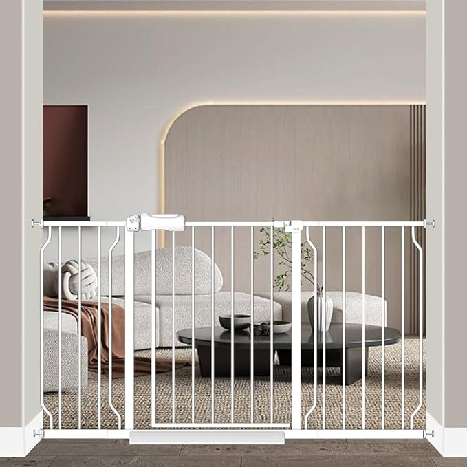 Fairy Baby 53-57.5 inch Extra Wide Baby Gates Auto Close Child Safety Gates