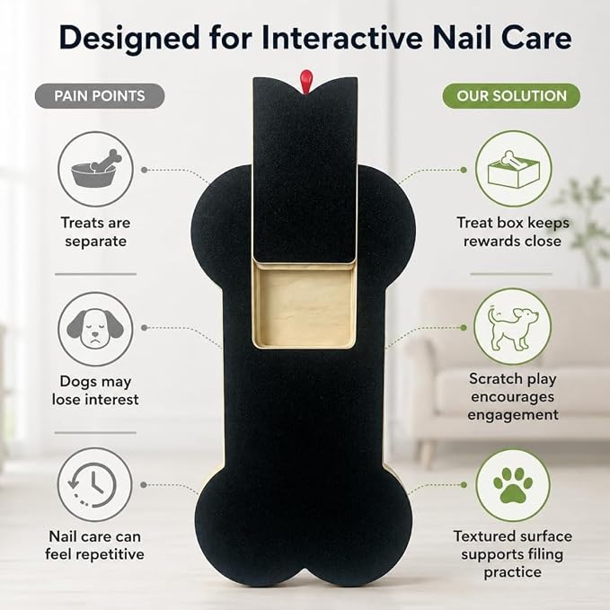 New Dog Nail Scratch Board Scratch pad Treat Dispenser for Dogs，1-pcs