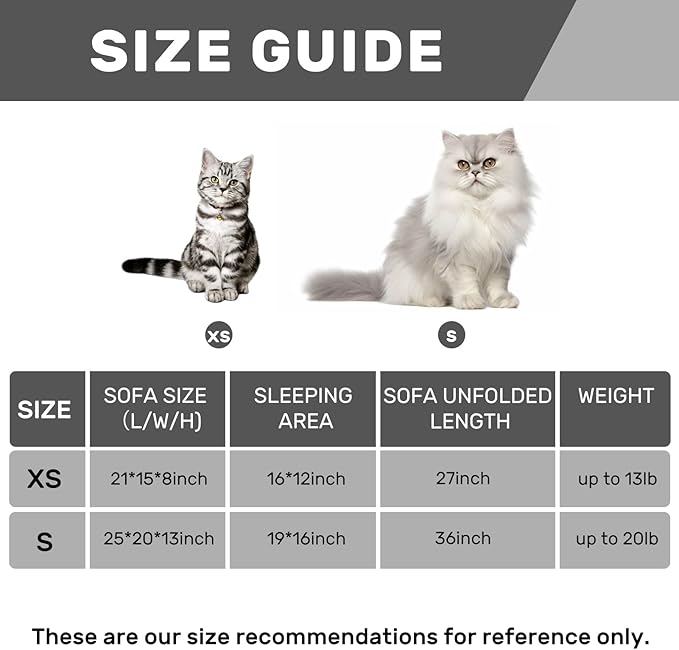Hollypet Cat Bed Fluffy Plush Mutifuctional Double-Layer Soft Pet Couch Orthopedic Sofa Nest Beds for Small Cats and Dogs, Khaki (21x15x8 inch)