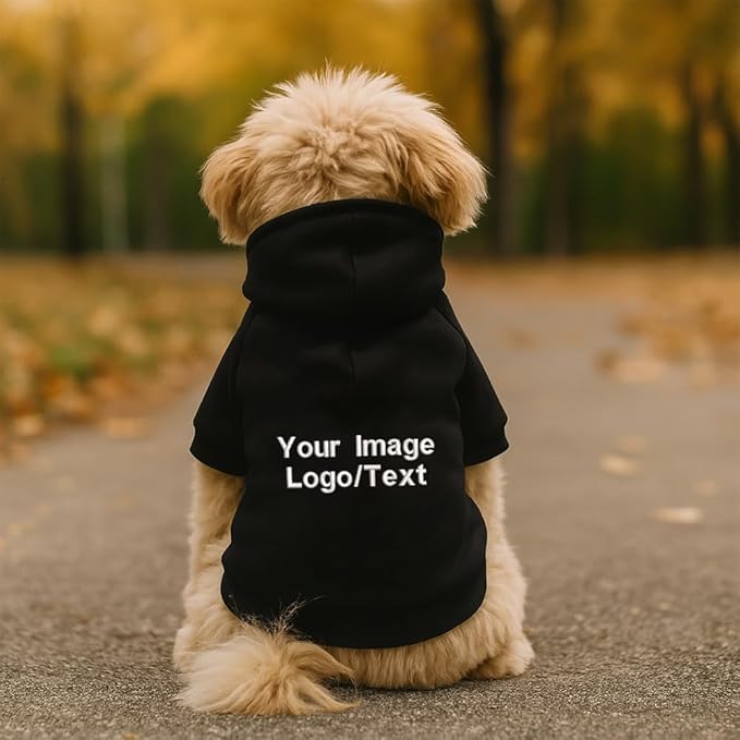 Personalized Dog Hoodie with Custom Name Text, Warm Puppy Sweatshirt with Hood, Winter Pet Clothes for Dogs, Custom Dog Outfit, Gift for Dog Lovers