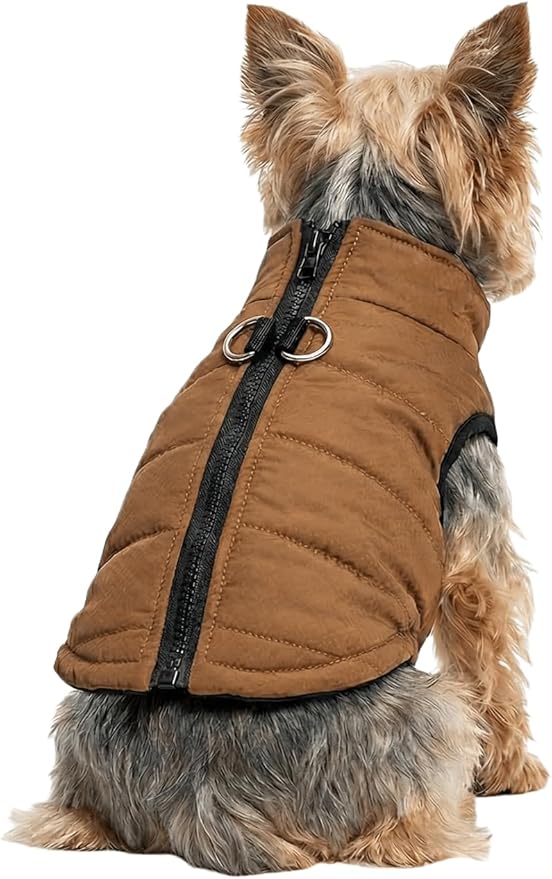 Dog Coats Warm Winter Dogs Jacket Pet Jackets Puppy Cold Weather Coat Pet Clothes for Small Dogs, Brown, Brown, Small