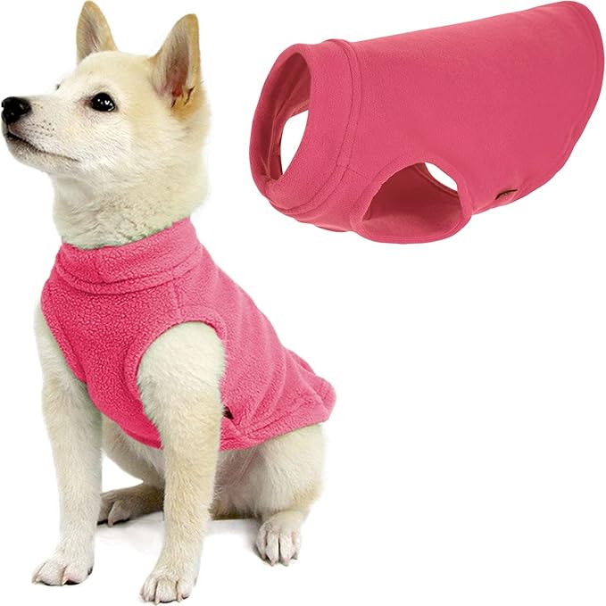 Gooby - Stretch Fleece Vest, Pullover Fleece Vest Jacket Sweater for Dogs, Pink, X-Small