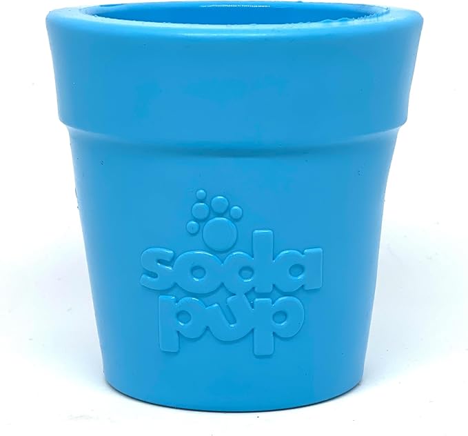 SodaPup Flower Pot – Durable Dog Treat Dispenser & Chew Toy Made in USA from Non-Toxic, Pet Safe, Food Safe Rubber Material for Mental Stimulation, Problem Chewing, Calming Nerves, & More