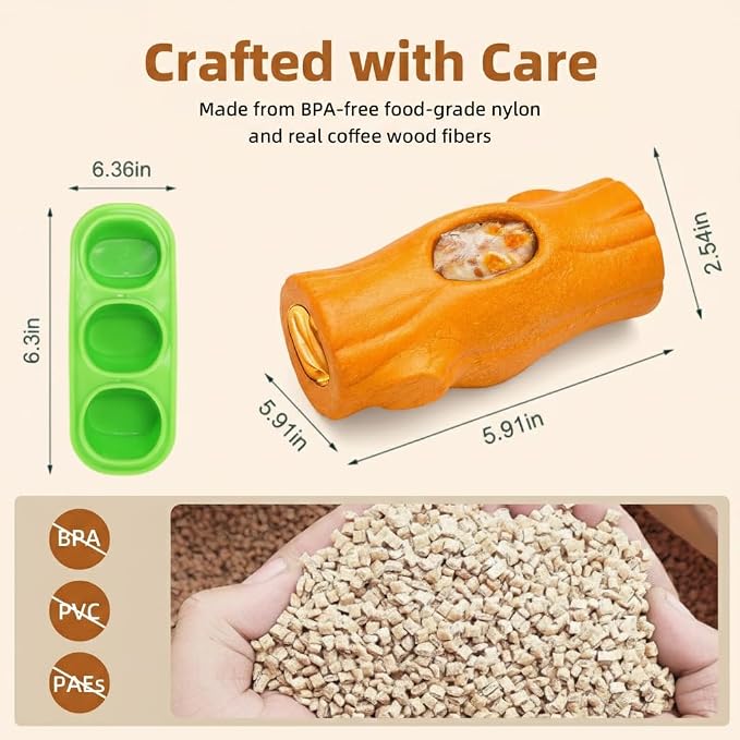 2 Pack Dog Toys for Aggressive Chewers Orange