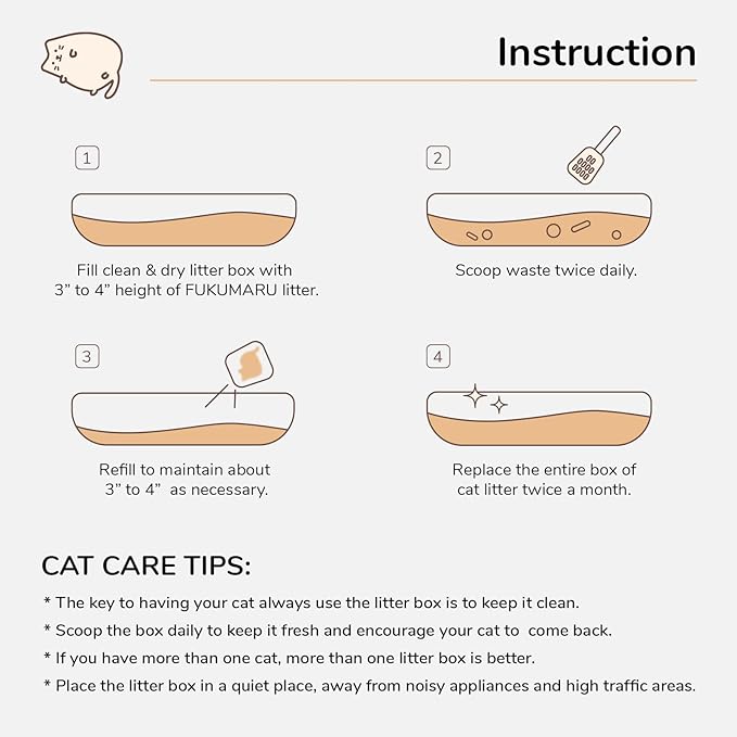 FUKUMARU Tofu Cat Litter, 12lb Clumping Litter for Cats, Mixed Corn Pellets, Dust-Free and Easy Clumping, Odour Control, Flushable, Low Residue