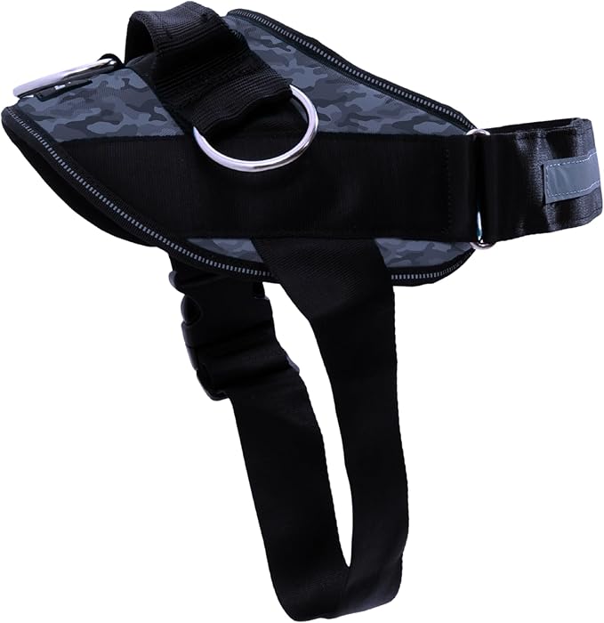 ShawnCo Essential Dog Harness, No-Pull Pet Vest with 3 Leash Clips, No Choke, Reflective, Adjustable and Padded, for Easy Walking and Training for Small, Medium and Large Dogs (Dark Camo, XS)
