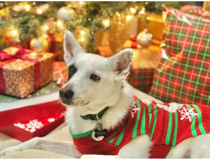 NACOCO Dog Snow Sweaters Thick Snowman Sweaters Xmas Dog Holiday Sweaters New Year Christmas Sweater Pet Clothes for Small Dog and Cat(Thick Snowman, XXL)