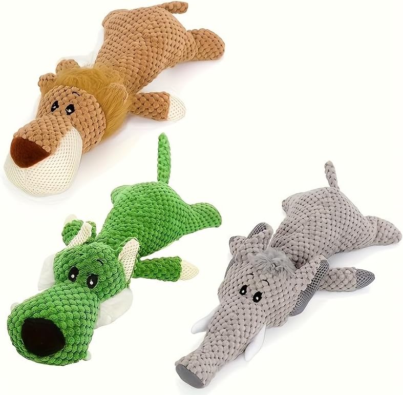 Squeaky Plush Toy for Dogs, Designed to Be Chew-Resistant, Soft Yet Durable, Suitable for Small, Medium, and Large Breeds, a Long-Lasting Squeaky Toy for Pets,14 inch Lion