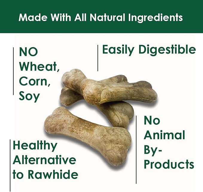 Bonies Natural Skin & Coat Formula Large-Sized Single Bone - Promote Silky Coat & Healthy Skin, Healthy Teeth & Fresh Breath, Low Calories - Chicken Flavor, [Large Dogs], 72 Bones
