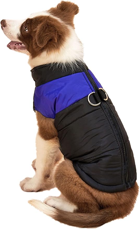 Small Dog Coats Warm Winter Jackets for Small Medium Dogs Puppy Cold Weather Coat Pet Clothes, Blue, X-Large