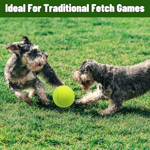 Magicorange Large Tennis Balls for Dogs, 2 Pack 4 Inch Big Tennis Ball
