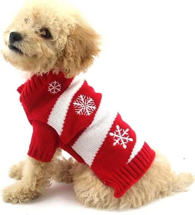 NACOCO Dog Snowman Sweater - Xmas & New Year Dog Clothes for Small Dogs & Cats (Snow, M)