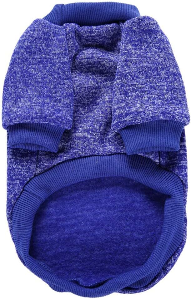 Jecikelon Dog Clothes Dogs Sweater Soft Puppies Clothing Winter Puppy Sweaters Warm Outfit for Dogs Small XXS XS Cat Apparel (X-Small, Dark Blue)