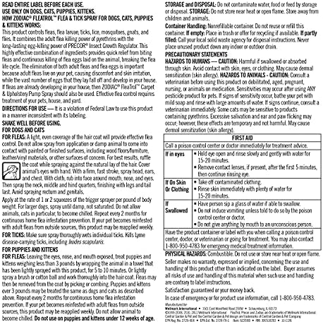 Zodiac Flea & Tick Spray for Dogs, Cats, Puppies & Kittens 16 Fluid Ounces (Pack of 2)