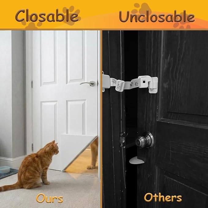 Cat Door Interior Door Hinges Cat Door Corner Hinge Kit Clears the Floor-L | Indoor Cat Door Fits Hollow Doors and Solid Core Cat Doors Easy DIY Install Without Striking the Floor Functional