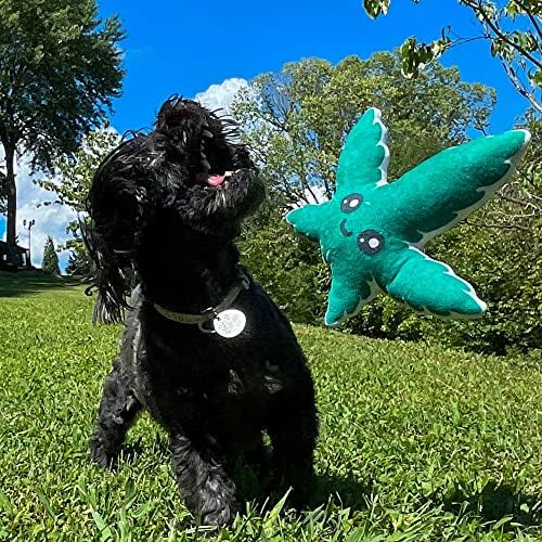 Dog Toy 2-Pack - Weed Leaf Water Pipe Dog Toys Funny Stuffed Squeaker