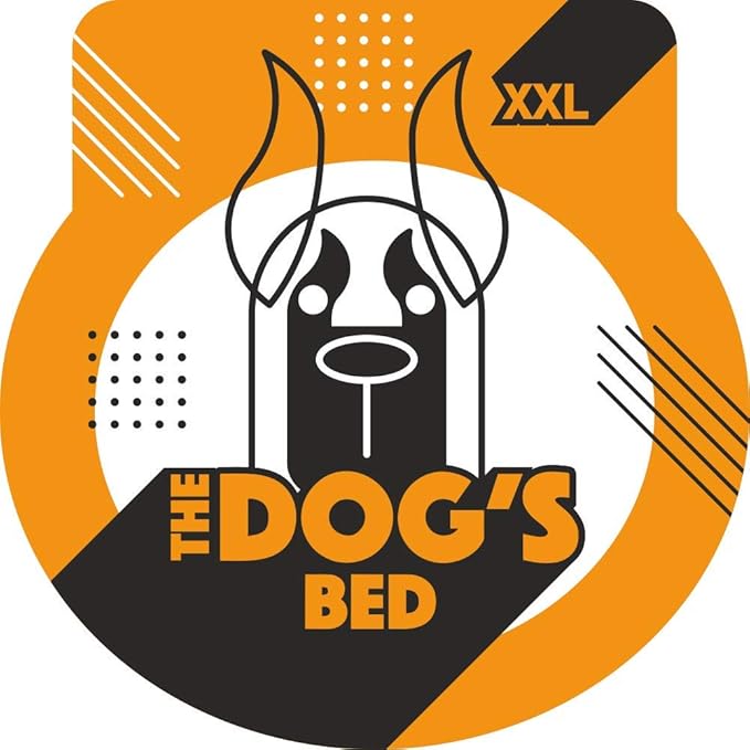 The Dog's Bed Replacement Outer Cover ONLY (Outer Cover ONLY - NO Bed, NO Waterproof Inner) for The Dog's Bed, Washable Oxford Fabric, XXL (Blue with Red Piping UK Embroidery Flag)