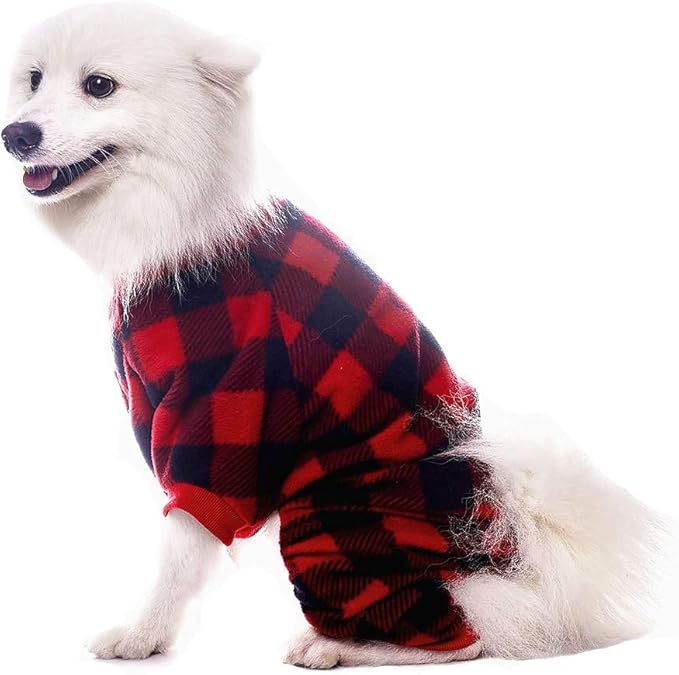 SCENEREAL Dog Pajamas for Large Sized Dogs - Soft Pet Sweater Clothes Pjs, Warm Comfy Puppy Coat Onesie Outfits for Small Medium Doggie Winter, Holiday Christmas Dog Costume Jammies