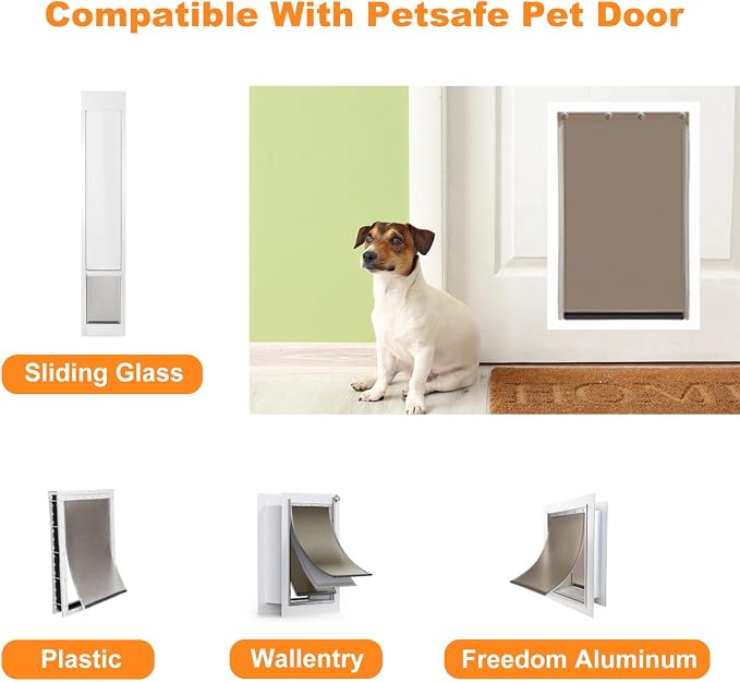 PAC11-11038 Dog Door Replacement Flap - Pet Doggie Replacement Flap Door with Screws Fits PetSafe, Medium Size 12 7/8" x 8 1/8"