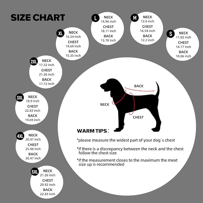 Dog Coat, Waterproof Dog Winter Jacket in Puppy Cold Weather Windproof Coats Reflective Pet Vest, Zip-Up Cold Weather Coats for Small Medium Dogs (White and Gray, 2XL)