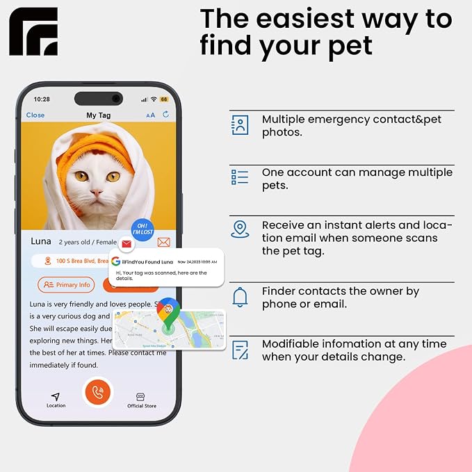 Breakaway Cat Collar QR Code, Reflective Bell, Adjustable Kitten, 3-Pack