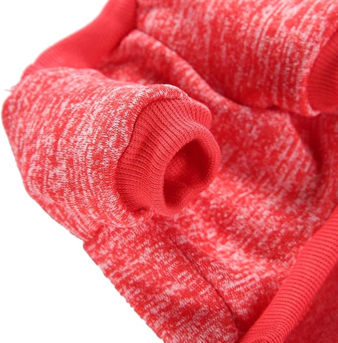 Jecikelon Dog Clothes Dogs Sweater Soft Puppies Clothing Winter Puppy Sweaters Warm Outfit for Dogs Small XXS XS Cat Apparel (Red, M)