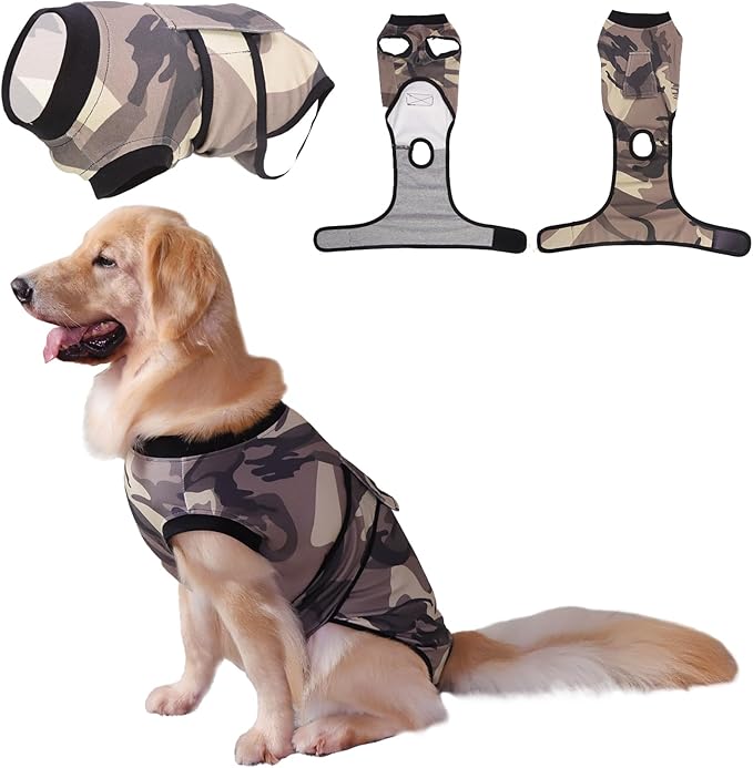 PET Glam Recovery Suit for Dogs Cats, After Surgery, Alternative E-Collar Dog CAT. PET Shirt Breathable Abdominal Wounds, Neuter Cotton, Prevent Licking Onesie Surgical (Green, S)