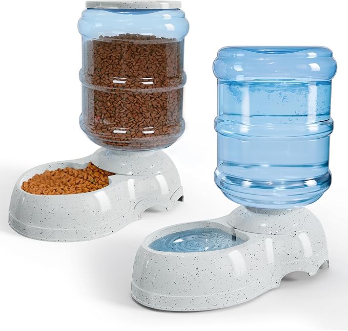 Kenond 3 Gallon Dog Feeder and Water Dispenser, Gravity Food Dispenser