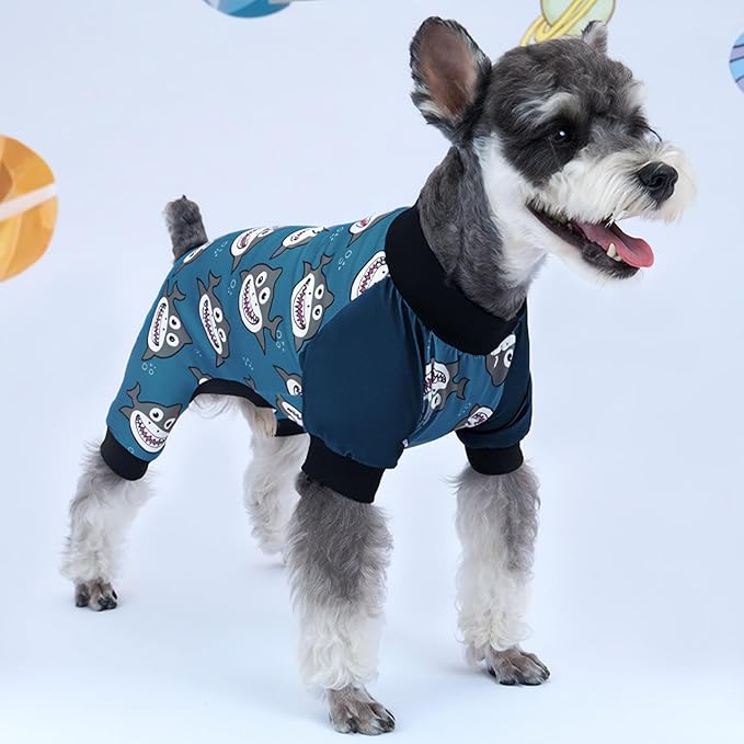 XPUDAC Dog Pajamas Clothes for Small Dogs Boy Girl, Doggie Pjs Puppy Onesies Outfits Pet Clothes for Dog Cat Christmas Pajamas, 4 Styles (Universe, Medium)