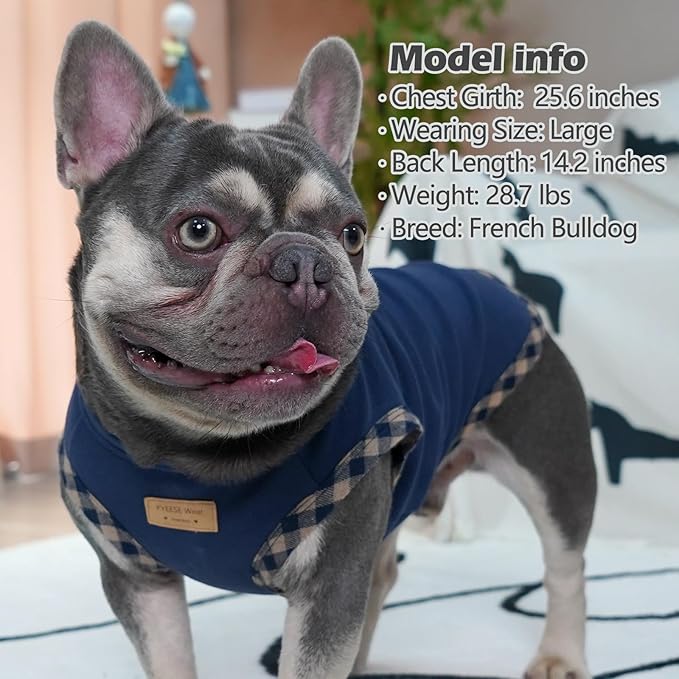 KYEESE 2Pack Dog Shirt Soft Sweatshirt Lightweight Vest Pullover T-Shirt Stretchy Fleece Coats Sleeveless Clothes Sweater for Small Dogs, Navyblue+Green, Medium