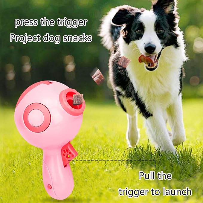 Dogs Treat Launchers Toy Food Dispenser Leakage Food Eatting Snack Shooters Toy Interactively Pet Slow Feeder Training Toy