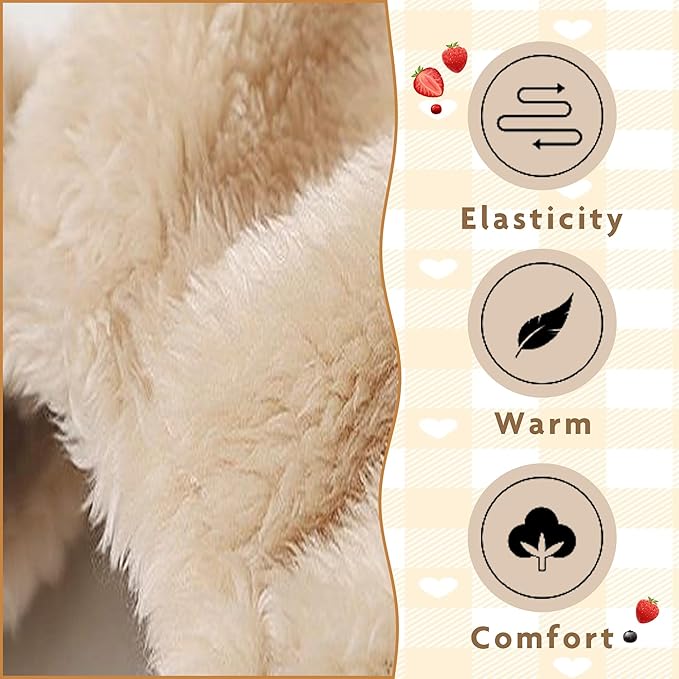 Fleece Small Dog Sweater Jumpsuit with Pull Ring | Stretchy 4-Leg Warm Onesie | Winter Clothes for Dogs and Cats (Khaki, X-Large)