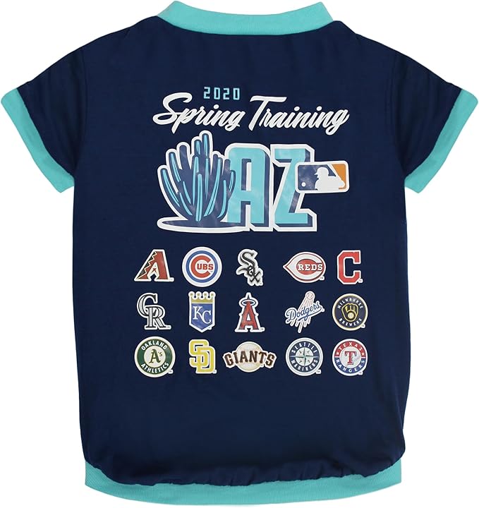 Pets First PET Shirt for Dogs & Cats - MLB Arizona Spring Training Dog T-Shirt, Large. - Cutest Pet Tee Shirt for The Real Sporty pup