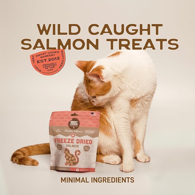 Smart Cookie Freeze Dried Cat Treats Variety Pack – Minimal Ingredient, High-Protein Snacks for Picky Cats – Beef Liver, Turkey, and Wild Caught Salmon – No Fillers, Made in The USA – 1oz (3 Pack)
