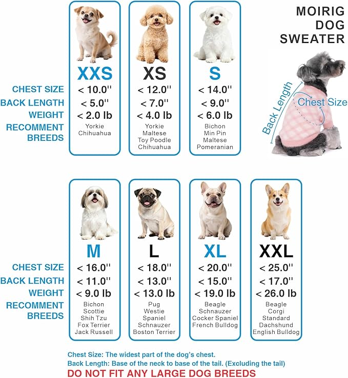 Dog Sweater, Sweaters for Small Dogs, Warm Soft Pet Clothes for Puppy, Medium Large Cat, Dogs Girl or Boy, Dog Shirt for Winter Christmas (Purple, Small)