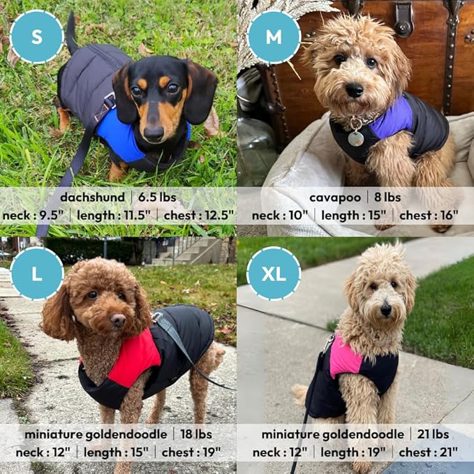 Gooby Green Polyester Dog Jacket - Large, 15.0 pounds +, Water Resistant, Fleece Lined Vest with Leash Ring - Cold Weather Coat for Small Breeds