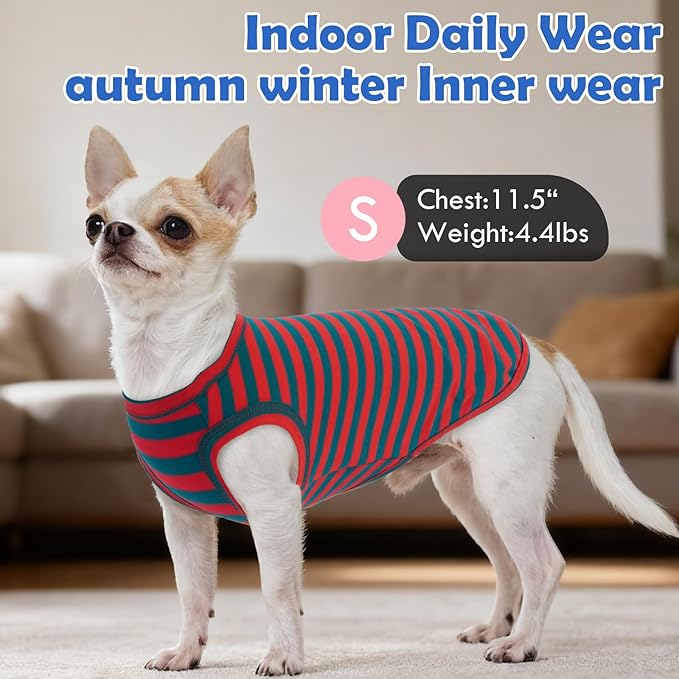 3 Pack XSmall Christmas Snowman Print Dog Shirt,Lightweight Sleeveless Vest,Winter Puppy Clothes Indoor Wear,Soft Breathable for Sensitive Skin,Free Movement (Red&Green,XS)