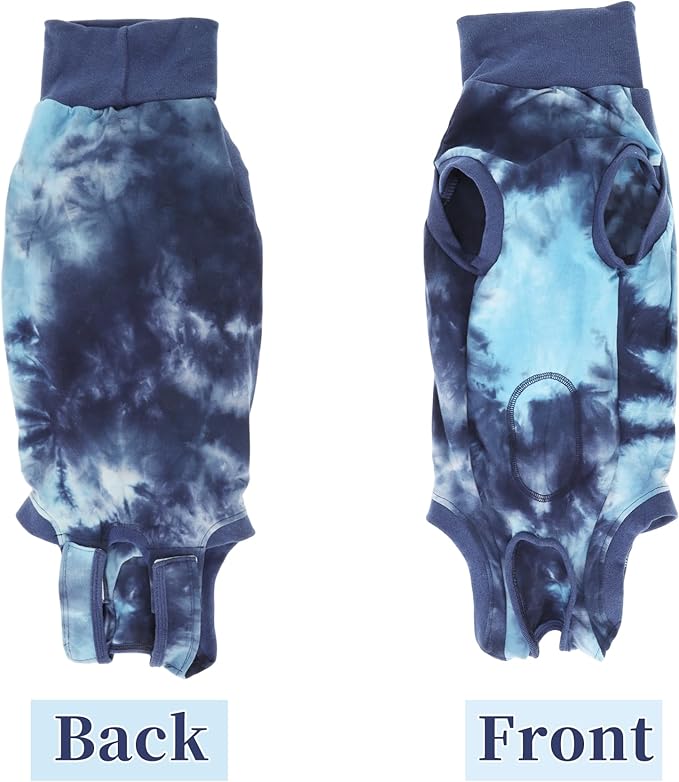 Recovery Suit for Dogs, Dog Onesie Suit for Post-Surgical, Dog Recovery Suit, Dog Clothes for Abdominal Wounds and Skin Conditions, Blue, X-Large