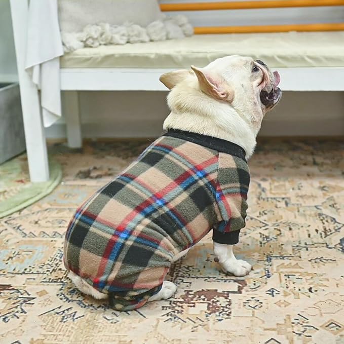 SCENEREAL Dog Pajamas for Small Dogs, Soft and Warm Puppy Sweater, Holiday Clothes Onesie, Thanksgiving Christmas Outfits for Doggie Cold Winter - Dog Jammies Pjs