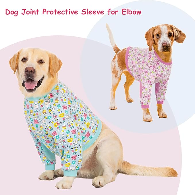 Dog Recovery Shirt for Front Legs, Dog Elbowpads Sleeve Protect Dogs Elbows Arms,Stop Licking Joints After Surgery, Help with Injury Healing Covers The Wound, Cone Alternatives (Pink, 7XL)