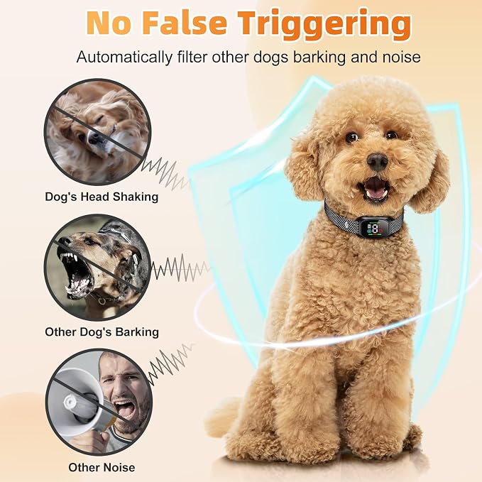 NoBark Smart Anti-bark Dog Collar (Black)