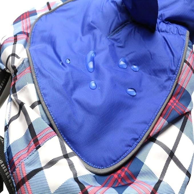DroolingDog Dog Coats for Small Medium Dogs Winter Jacket Outdoor Stylish Clothes with Nylon Waterproof Material and 100% Polyester Fleece Lining, Blue, X-Small