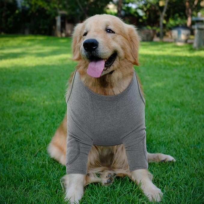 Nanaki Surgery Dog Recovery Suits for Front Legs, Dog Leg Sleeve to Stop Licking, Doggy Anti-Lick Wounds Pants, Pet Wound Cover Protective Sleeves Arm Protector for Injuries & Joint Pain
