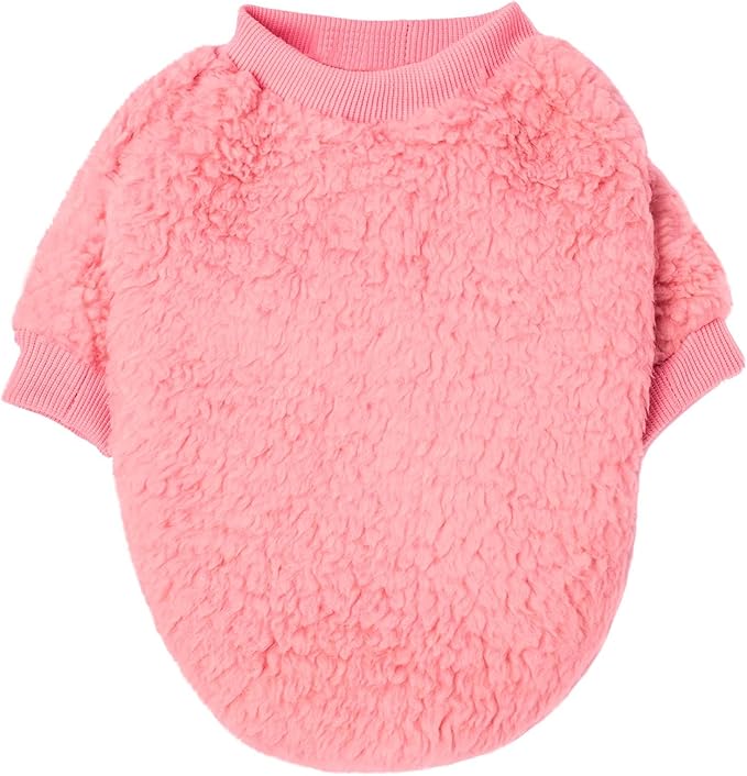Dog Sweaters Clothes Coat for Small Dogs Boy or Girl Cat Puppy Coat Sweatshirts Soft Warm Fluffy Winter Jacket Apparels (Pink,Lavender, XX-Small)