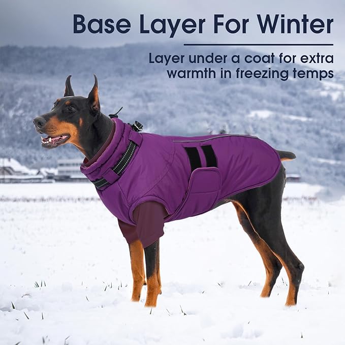 IECOii 2 Pack XXXL Dog Fleece Sweater for Extra Large Dogs, Warm Dog Turtleneck with Stretch for Doberman Sweater, Fall Winter Pullover Dogs Sweatshirt with Sleeve, Outdoor Sweaters for Walking, 3XL
