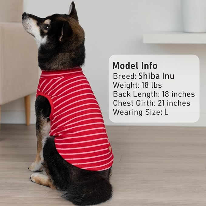 KYEESE 2Pack Dog Sweater Soft Lightweight Dogs Clothes Warm Pets Fleece Sweater Stretchy Pet Coat Turtleneck Dog Outfit for Small Dogs Boy Girl Comfy Sleeveless Doggie Sweatshirt Red,L