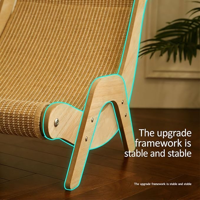2026 Upgrade Cat Recliner Scraper Board, 23.6" Large 2 in 1 Cat Scratch Board, Anti-Scratch Cat Sisal Chair for Indoor Cats Hammock, Wear-Resistant Scratching Pad Lounges (C, Medium for Within 22IB)